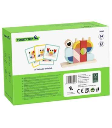 TOOKY TOY Loomingulised puidust 3D-ruumilised klotsid Krabi