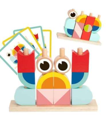 TOOKY TOY Loomingulised puidust 3D-ruumilised klotsid Krabi