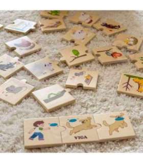 VIGA puidust pusle — sobita loomade tegevusi