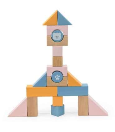 VIGA PolarB puidust tõmbevanker + 21-osaline klotsikomplekt