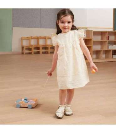 VIGA PolarB puidust tõmbevanker + 21-osaline klotsikomplekt