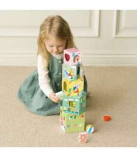 CLASSIC WORLD Лесная пирамидка из кубиков в коробке, 10 шт., FSC-сертифицировано