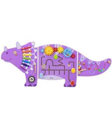 VIGA puidust sensoorne-manipulatiivne õppeplaat Triceratops