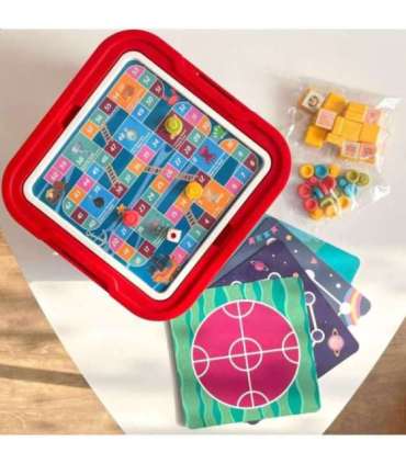 WOOPIE lauamängude ja loogikamängude komplekt, 65 osa, 10-ühes