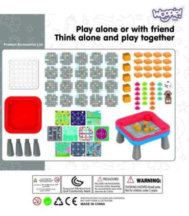 WOOPIE lauamängude ja loogikamängude komplekt, 65 osa, 10-ühes