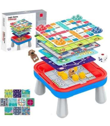 WOOPIE lauamängude ja loogikamängude komplekt, 65 osa, 10-ühes