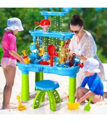 WOOPIE XL столик для воды - игра с водой и песком, 37 элементов