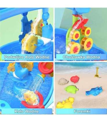 WOOPIE XL столик для воды - игра с водой и песком, 37 элементов