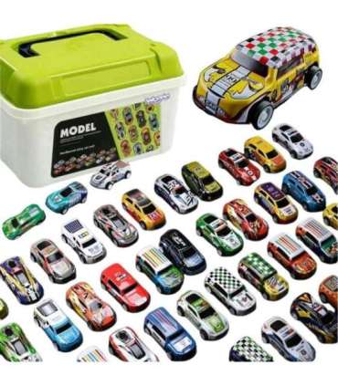 WOOPIE võidusõiduautode komplekt karbis, 30 tk.