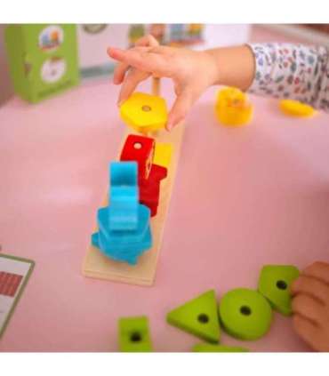 WOOPIE GREEN Montessori loomade virnastatav püramiid-pusle, 27 osa, FSC