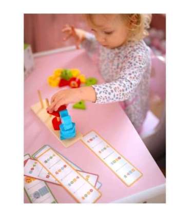 WOOPIE GREEN Montessori loomade virnastatav püramiid-pusle, 27 osa, FSC