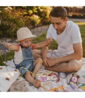 WOOPIE GREEN Деревянная шнуровка 5 в 1 — фигурки животных для нанизывания