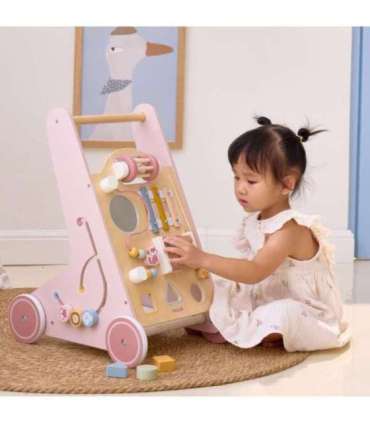 VIGA PolarB Drewniany Pchacz Chodzik Różowy Edukacyjny