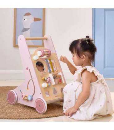 VIGA PolarB Drewniany Pchacz Chodzik Różowy Edukacyjny