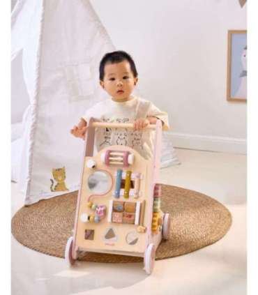 VIGA PolarB Drewniany Pchacz Chodzik Różowy Edukacyjny