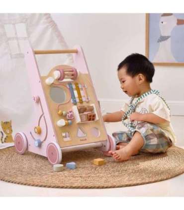 VIGA PolarB Drewniany Pchacz Chodzik Różowy Edukacyjny