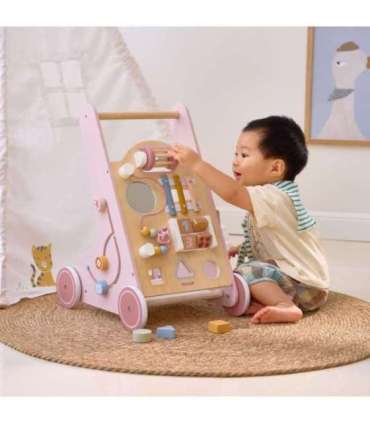 VIGA PolarB Drewniany Pchacz Chodzik Różowy Edukacyjny