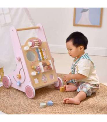 VIGA PolarB Drewniany Pchacz Chodzik Różowy Edukacyjny