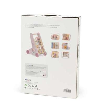 VIGA PolarB Drewniany Pchacz Chodzik Różowy Edukacyjny