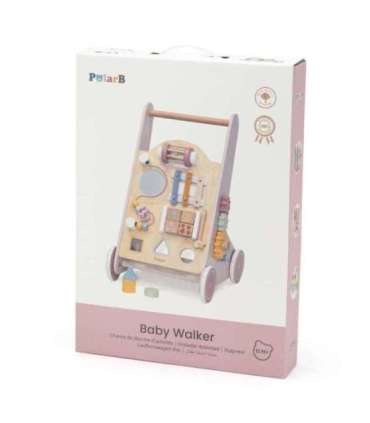 VIGA PolarB Drewniany Pchacz Chodzik Różowy Edukacyjny