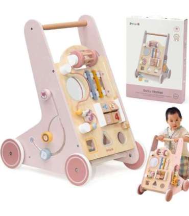 VIGA PolarB Drewniany Pchacz Chodzik Różowy Edukacyjny