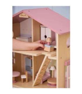 VIGA PolarB Duży Drewniany Domek dla Lalek 17 el.