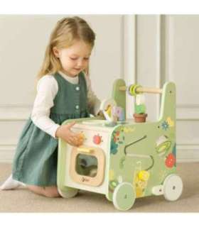 CLASSIC WORLD деревянная кухня 2 в 1 каталка с съёмными колёсами