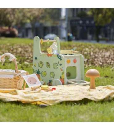 CLASSIC WORLD puidust köök 2-ühes tõukur eemaldatavate ratastega