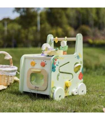 CLASSIC WORLD puidust köök 2-ühes tõukur eemaldatavate ratastega