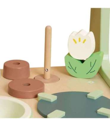 CLASSIC WORLD puidust köök 2-ühes tõukur eemaldatavate ratastega