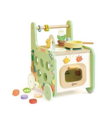 CLASSIC WORLD puidust köök 2-ühes tõukur eemaldatavate ratastega