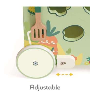 CLASSIC WORLD puidust köök 2-ühes tõukur eemaldatavate ratastega