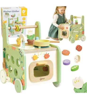 CLASSIC WORLD puidust köök 2-ühes tõukur eemaldatavate ratastega