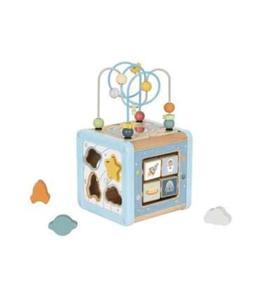 TOOKY TOY puidust tegevuskuup — kosmose sorteerija ja labürint