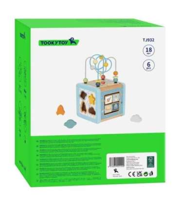 TOOKY TOY puidust tegevuskuup — kosmose sorteerija ja labürint