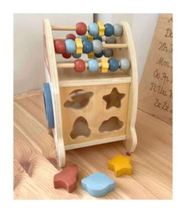 TOOKY TOY puidust kosmiline rakett-mänguasi — sorteerija ja labürint