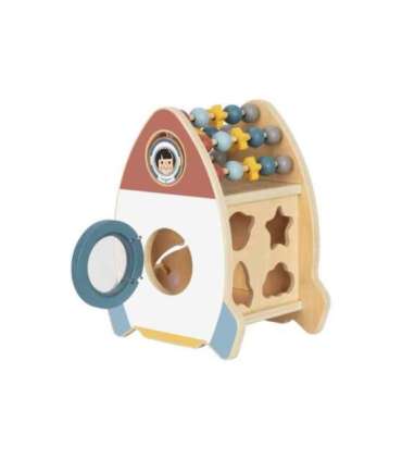 TOOKY TOY puidust kosmiline rakett-mänguasi — sorteerija ja labürint