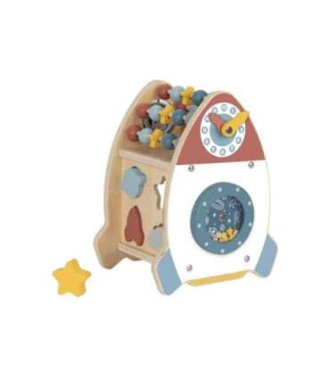 TOOKY TOY puidust kosmiline rakett-mänguasi — sorteerija ja labürint