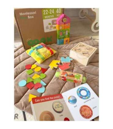 TOOKY TOY коробка XXL Montessori образовательная 7 в 1 сенсорная, 22-24 месяца