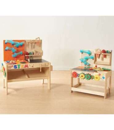 MASTERKIDZ puidust Montessori STEM töökoja komplekt tööriistadega