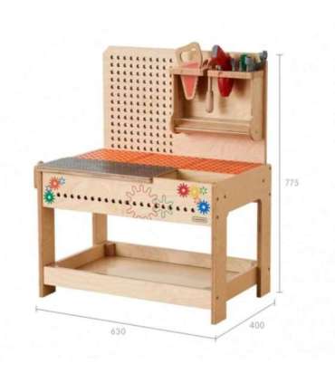 MASTERKIDZ puidust Montessori STEM töökoja komplekt tööriistadega