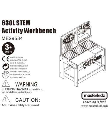 MASTERKIDZ puidust Montessori STEM töökoja komplekt tööriistadega