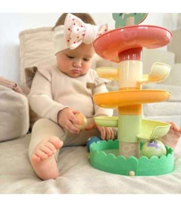 WOOPIE GREEN деревянный трек для шариков, сенсорный и образовательный, 6 деталей