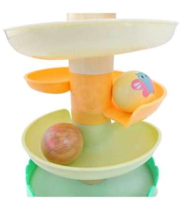 WOOPIE GREEN деревянный трек для шариков, сенсорный и образовательный, 6 деталей