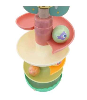 WOOPIE GREEN деревянный трек для шариков, сенсорный и образовательный, 6 деталей