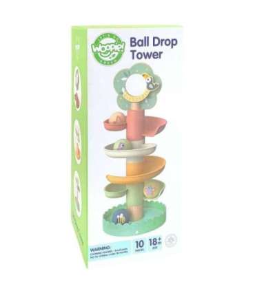 WOOPIE GREEN деревянный трек для шариков, сенсорный и образовательный, 6 деталей