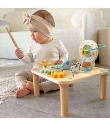 WOOPIE GREEN puidust hariv muusikaline sensoorne labürindilaud 5-ühes