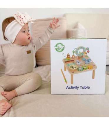 WOOPIE GREEN puidust hariv muusikaline sensoorne labürindilaud 5-ühes