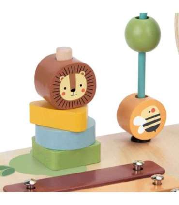 WOOPIE GREEN puidust hariv muusikaline sensoorne labürindilaud 5-ühes