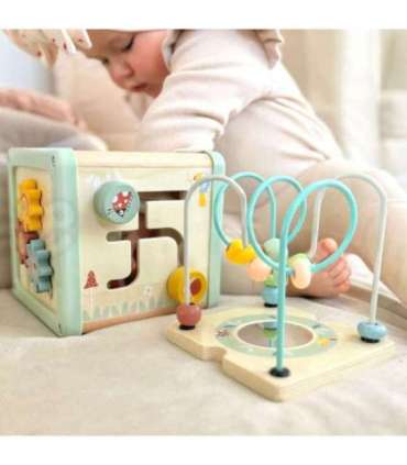 WOOPIE GREEN Деревянный развивающий кубик, многофункциональный образовательный сортировщик